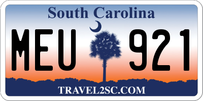 SC license plate MEU921