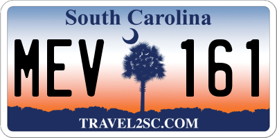 SC license plate MEV161
