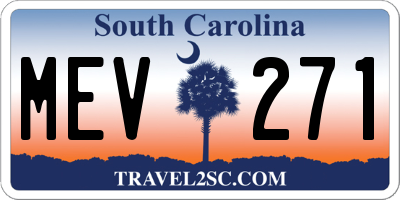 SC license plate MEV271