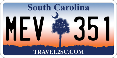 SC license plate MEV351