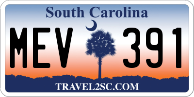 SC license plate MEV391