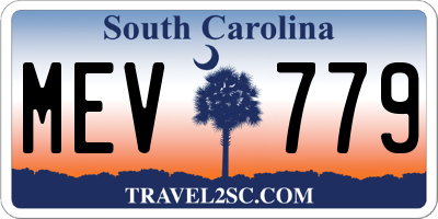 SC license plate MEV779