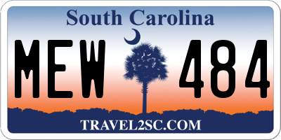 SC license plate MEW484