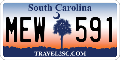 SC license plate MEW591
