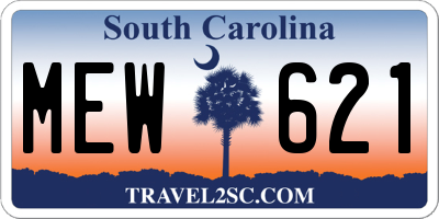 SC license plate MEW621
