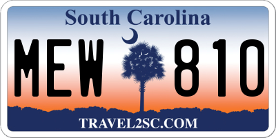 SC license plate MEW810