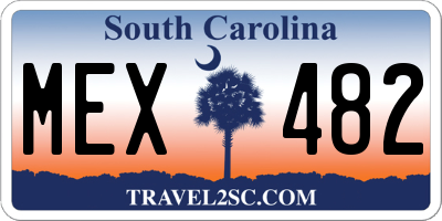 SC license plate MEX482