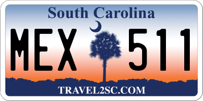 SC license plate MEX511