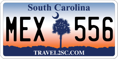 SC license plate MEX556