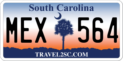 SC license plate MEX564