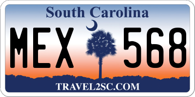 SC license plate MEX568