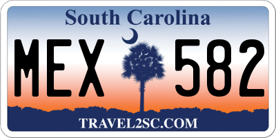 SC license plate MEX582