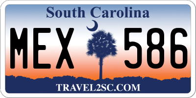 SC license plate MEX586
