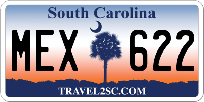 SC license plate MEX622