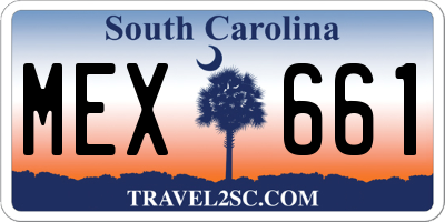 SC license plate MEX661