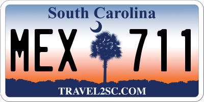 SC license plate MEX711