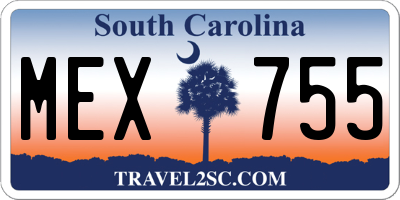 SC license plate MEX755