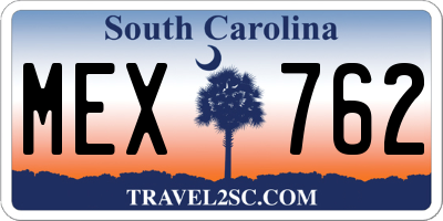 SC license plate MEX762