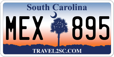 SC license plate MEX895