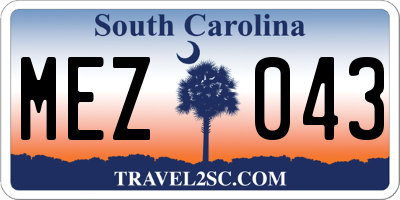 SC license plate MEZ043