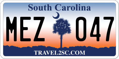 SC license plate MEZ047