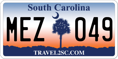 SC license plate MEZ049