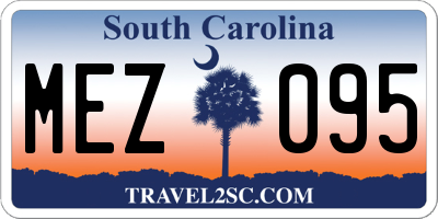 SC license plate MEZ095