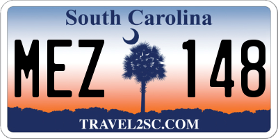 SC license plate MEZ148