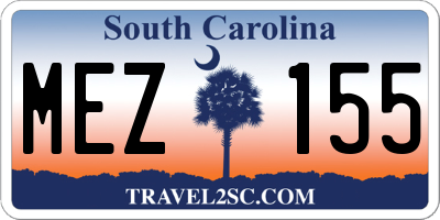 SC license plate MEZ155