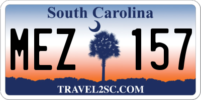 SC license plate MEZ157