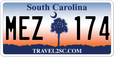 SC license plate MEZ174