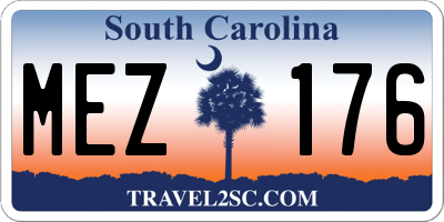 SC license plate MEZ176