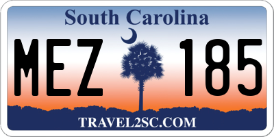 SC license plate MEZ185