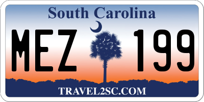 SC license plate MEZ199