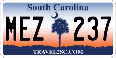SC license plate MEZ237
