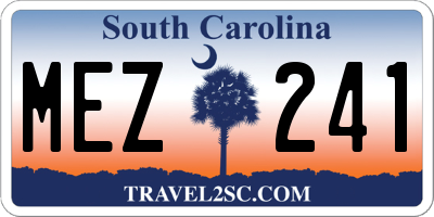 SC license plate MEZ241