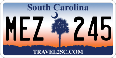 SC license plate MEZ245