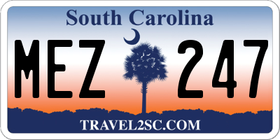 SC license plate MEZ247
