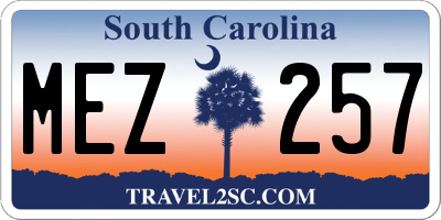SC license plate MEZ257