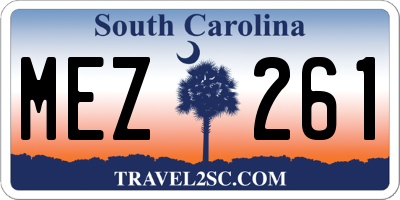 SC license plate MEZ261