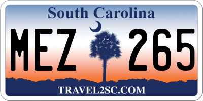 SC license plate MEZ265