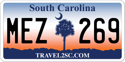 SC license plate MEZ269
