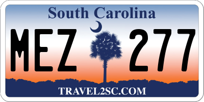 SC license plate MEZ277