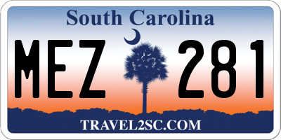 SC license plate MEZ281