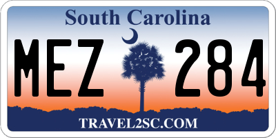 SC license plate MEZ284
