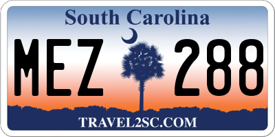 SC license plate MEZ288
