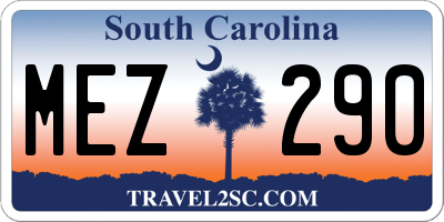 SC license plate MEZ290
