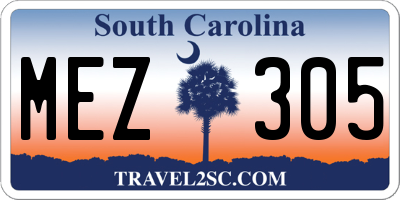 SC license plate MEZ305