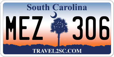 SC license plate MEZ306