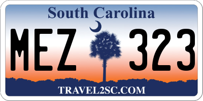 SC license plate MEZ323